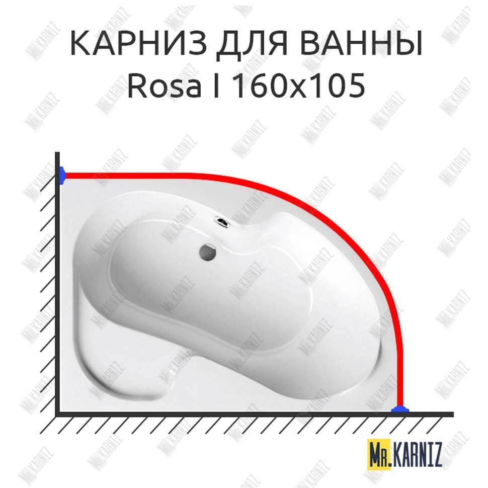 Карниз для ванны Ravak Rosa I 160х105 Усиленный 20 мм MrKARNIZ